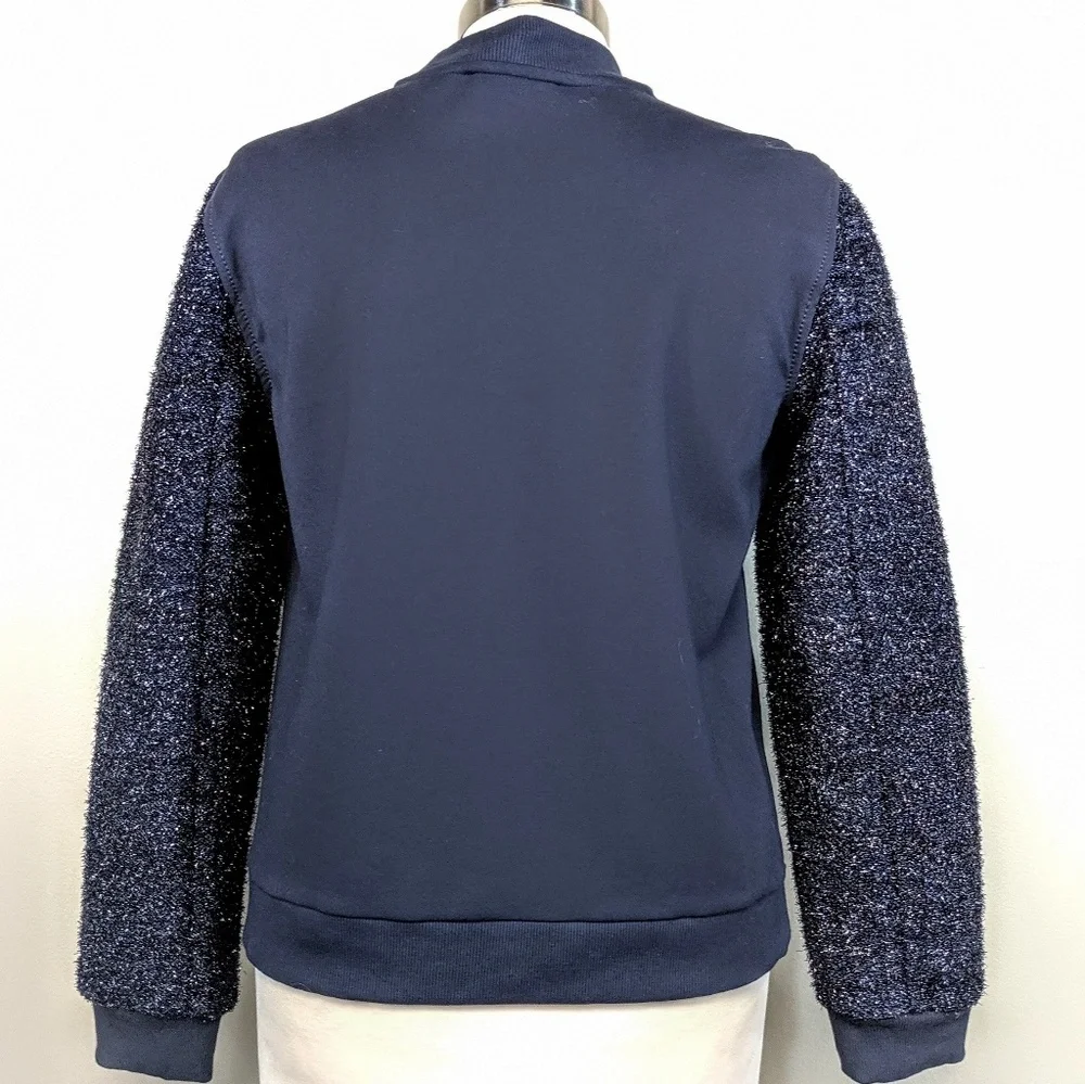 $695 Tory Burch Lurex Stretch Sweater Glam Luxury - Picture 4 of 8